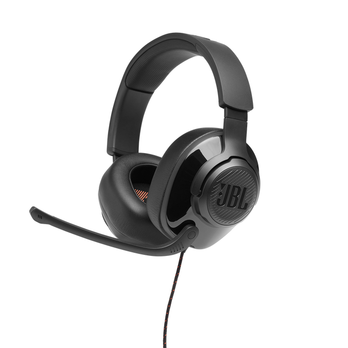 JBL Quantum 300 - Black - Hybrid wired over-ear PC gaming headset with flip-up mic - Detailshot 5 image number null